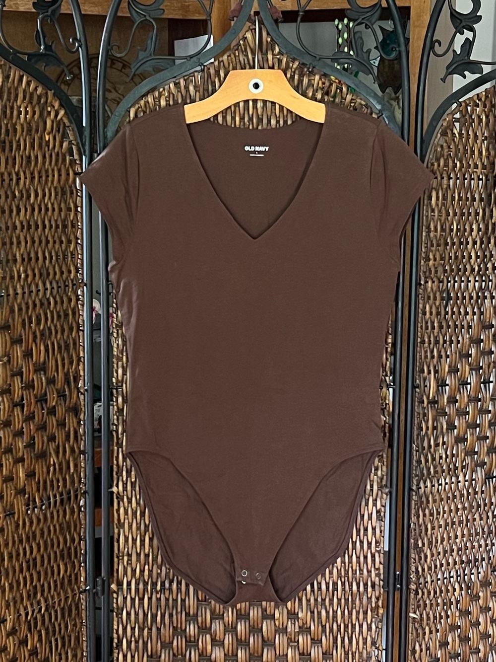 L Old Navy Brown Cotton Bodysuit